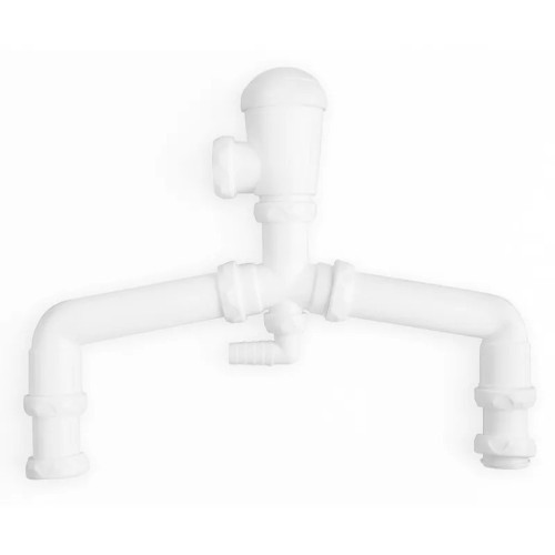 Sifón Fregadero Doble con Válvula de Cesta 1 1/2" Artic - 1