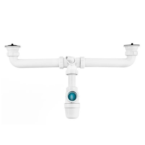 Sifón Doble Fregadero Orientable con Válvula 1 1/2" Artic - 1