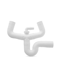 Sifón Doble Goma Fregadero Corto 35X40MM Artic - 1