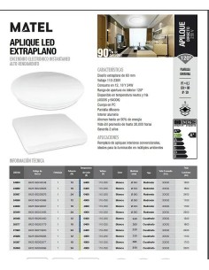 Plafón LED Cuadrado Extraplano Matel 12W (Fría, Neutra) - 1 2