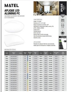 Plafón LED Superficie Redondo Matel Blanco 18W Cálida - 1 2