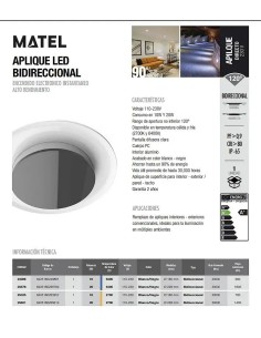 Plafón LED Redondo IP65 Matel interior - exterior 10W (Fría y Cálida) - 1 2