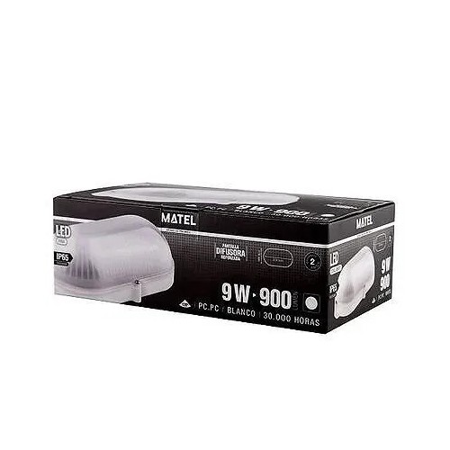 Plafón LED Oval IP65 para Exterior Blanco Matel 9W (Fría, Neutra) - 2 Plafón LED Oval IP65 para Exterior Blanco Matel 9W (Fría, Neutra) - 2