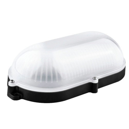 Plafón LED Oval IP65 Exterior Negro Matel 9W (Fría, Cálida y Neutra) - 1