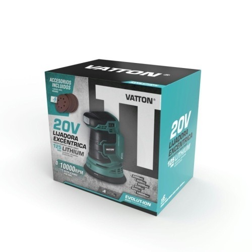 Lijadora Excéntrica Vatton 20V de 125MM sin batería - 2
