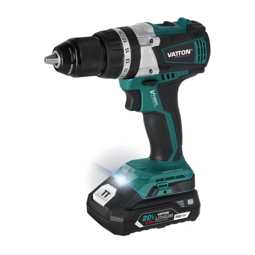 Taladro Percutor Atornillador Brushless 20V Vatton 1 Batería 2.0 Ah - 1 Taladro Percutor Atornillador Brushless 20V Vatton 1 Batería 2.0 Ah - 1