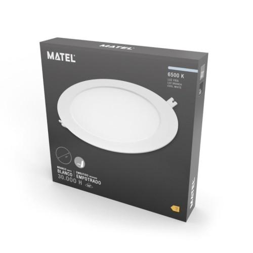 Downlight LED PC Redondo Empotrado Blanco Matel 18W (Fría, Neutra) - 2