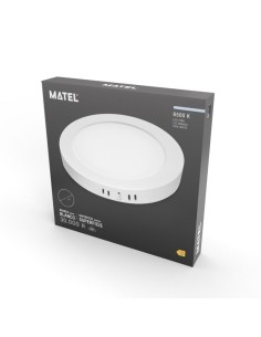 Downlight LED PC Redondo Superficie Blanco Matel 18W (Fría, Neutra) - 1 2