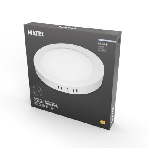 Downlight LED PC Redondo Superficie Blanco Matel 18W (Fría, Neutra) - 2 Downlight LED PC Redondo Superficie Blanco Matel 18W (Fría, Neutra) - 2