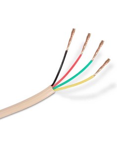 Cable Telefónico Plano 4 Hilos Marfil - 1 2