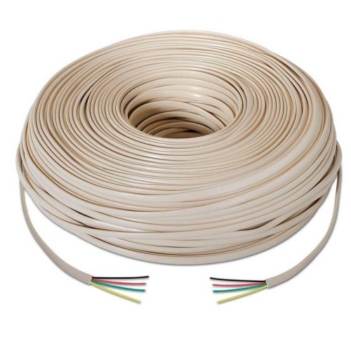 Cable Telefónico Plano 4 Hilos Marfil - 1 Cable Telefónico Plano 4 Hilos Marfil - 1