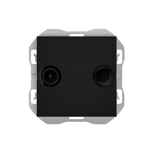 Toma Antena R-TV+SAT Única Negro Mate 20000486-098 Simon 270 - 1