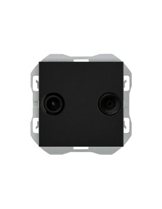 Toma R-TV+SAT Intermedia Negro Mate 20000487-098 Simon 270 - 1