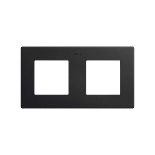 Marco Negro Mate 2 Módulos Estética Icon 27000620-098 Simon 270 - 1