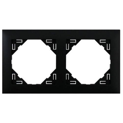 Marco 2 Elementos Logus 90 Negro Mate Efapel 90920T PM - 1