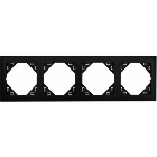 Marco Negro Mate 4 Mecanismos Efapel 90940T PM Logus 90 - 1