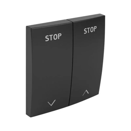 Doble Tecla Interruptor de Persianas Negro Mate Efapel 90613T PM Logus 90 - 1