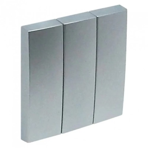 Triple Tecla Interruptor Aluminio 90661T AL Efapel Logus 90 - 1
