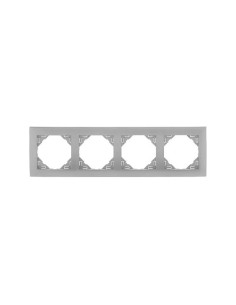 Marco 4 Mecanismos Aluminio Efapel 90940T AL Logus 90 - 1