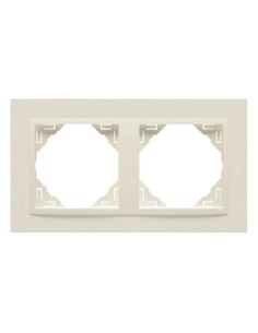 Marco Doble Mecanismos Marfil Efapel Logus 90 90920T MM Animato - 1