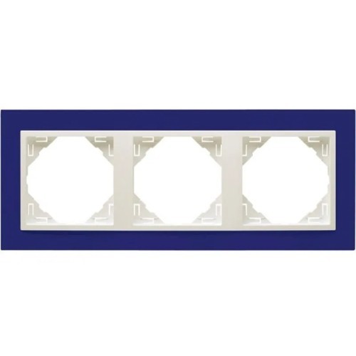 Triple Marco 3 Elementos Azul Efapel Logus 90 90930T MM Animato  - 1