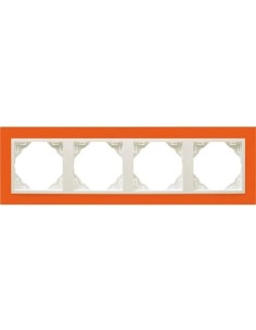 Marco 4 Elementos Naranja Logus 90 90940T JG Efapel Animato  - 1