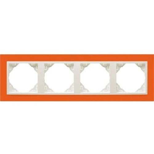 Marco 4 Elementos Naranja Logus 90 90940T JG Efapel Animato  - 1