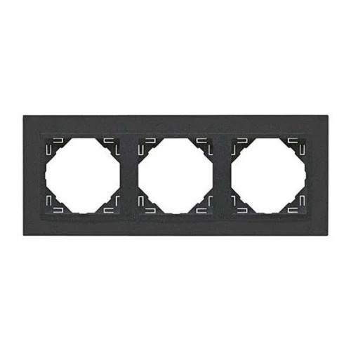 Marco 3 Mecanismos Gris Efapel Logus 90 90930T SS Animato - 1