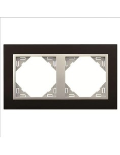 Marco Negro Aluminio 2 Elementos Animato 90920T PA Efapel Logus 90 - 1