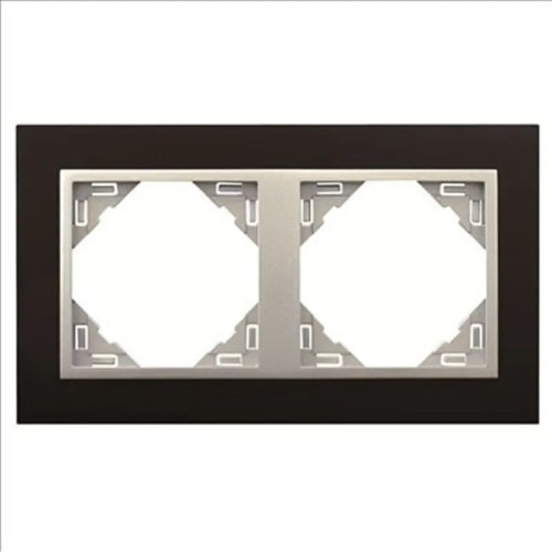 Marco Negro Aluminio 2 Elementos Animato 90920T PA Efapel Logus 90 - 1