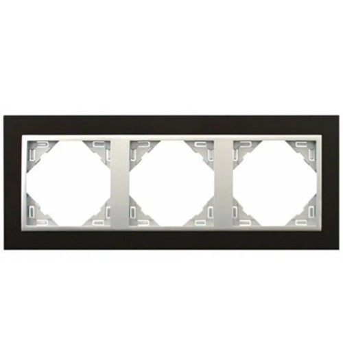 Triple Marco Negro Aluminio Animato Efapel Logus 9090930T PA - 1