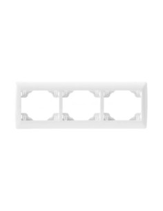 Marco Triple Horizontal Blanco Efapel Sirius 70 70931T BR - 1