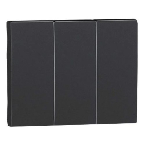 Tecla Triple Antracita Interruptor Sirius 70 70661T AT Efapel - 1