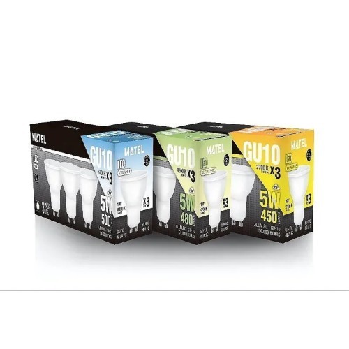 Pack Bombillas LED GU10 Dicroica 3 unidades 5W Matel - 2