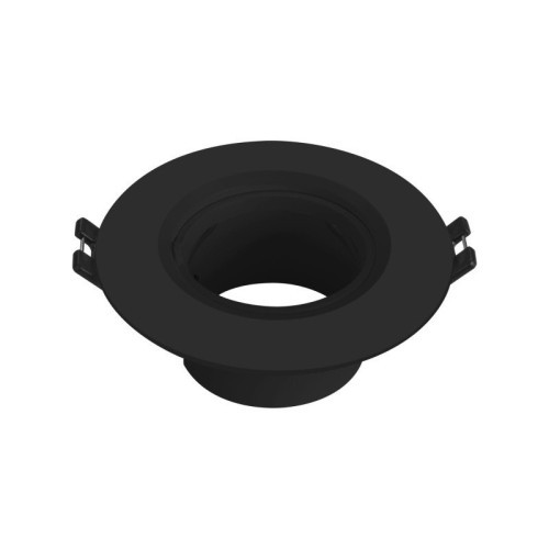 Aro Downlight Redondo Fijo Ø75 mm Negro para Bombilla GU10 - 1 Aro Downlight Redondo Fijo Ø75 mm Negro para Bombilla GU10 - 1