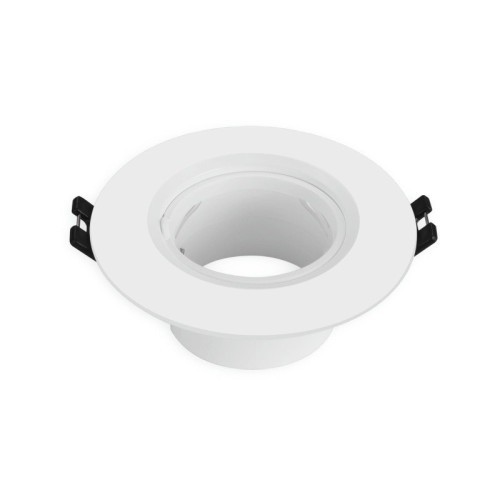 Kit Aro Redondo Fijo Ø75mm Blanco para Bombilla GU10 - 1 Kit Aro Redondo Fijo Ø75mm Blanco para Bombilla GU10 - 1
