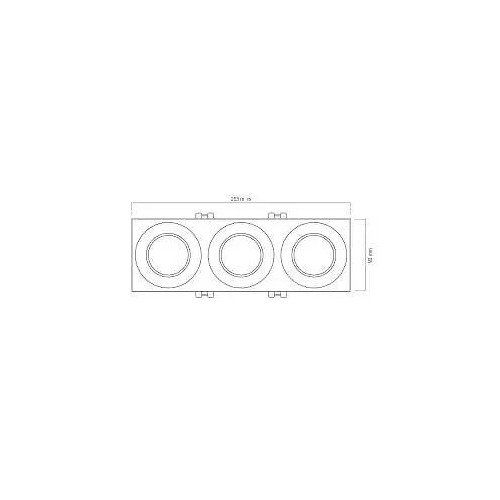 Aro Downlight Triple Rectangular Blanco GU10 - 2 Aro Downlight Triple Rectangular Blanco GU10 - 2