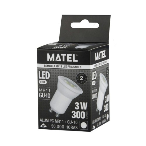 Bombilla LED GU10 Dicroica Estrecha 3W Matel - 2
