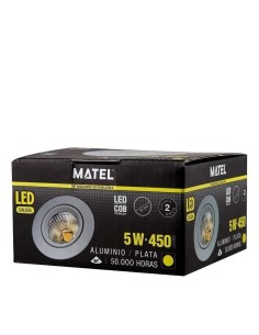 Aro LED Basculante Redondo Plata COB Matel 5W - 1 2