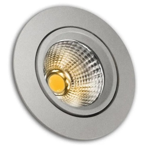 Aro LED Basculante Redondo Plata COB Matel 5W - 1 Aro LED Basculante Redondo Plata COB Matel 5W - 1