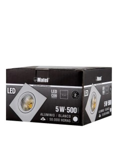 Aro LED Basculante Cuadrado Blanco COB Matel 5W - 1 2