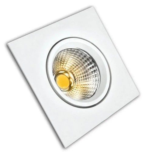 Aro LED Basculante Cuadrado Blanco COB Matel 5W - 1 Aro LED Basculante Cuadrado Blanco COB Matel 5W - 1