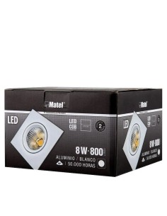 Aro LED Cuadrado Basculante COB Blanco 8W Matel - 1 2