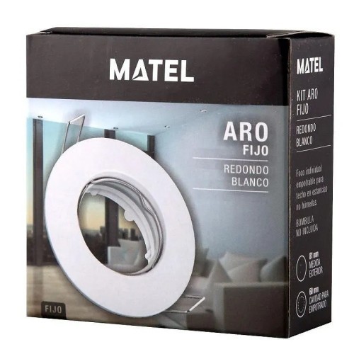 Aro Downlight Empotrable Circular Blanco para GU10 Corte Ø55mm - 2