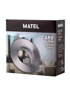 Kit Aro Fijo Empotrable Circular Niquel para GU10 Corte Ø55mm - 1 2