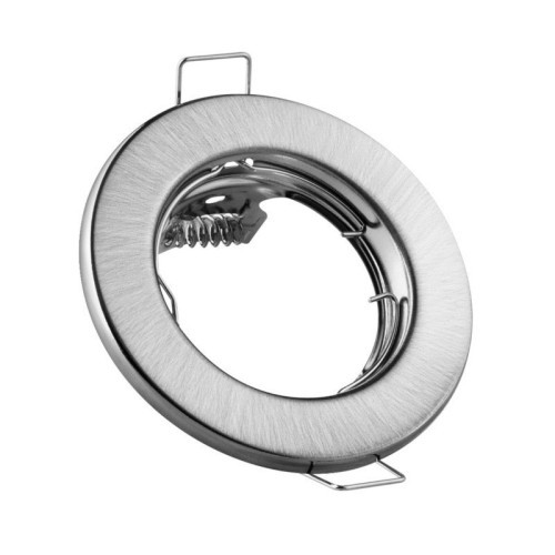 Kit Aro Fijo Empotrable Circular Niquel para GU10 Corte Ø55mm - 1