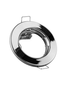 Aro Downlight Fijo Empotrable Redondo Cromado para GU10 Corte Ø55mm - 1