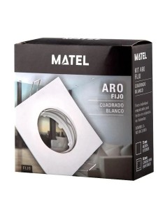 Aro Downlight Cuadrado Fijo Blanco para GU10 Corte Ø55mm - 1 2
