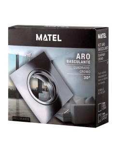 Aro Downlight Fijo Cuadrado Níquel Corte Ø55mm para GU10 - 1 2