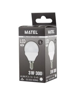 Bombilla LED E14 Esférica 3W Matel G45 - 1 2